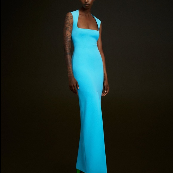 Solace London Sofia Maxi Dress in Blue - Picture 7 of 8